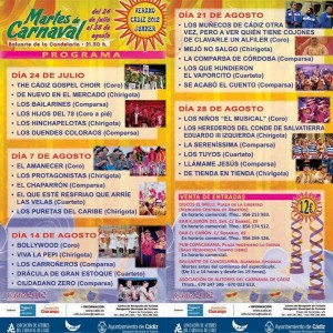 Martes de Carnaval 2012 en el Baluarte de la Candelaria Cádiz